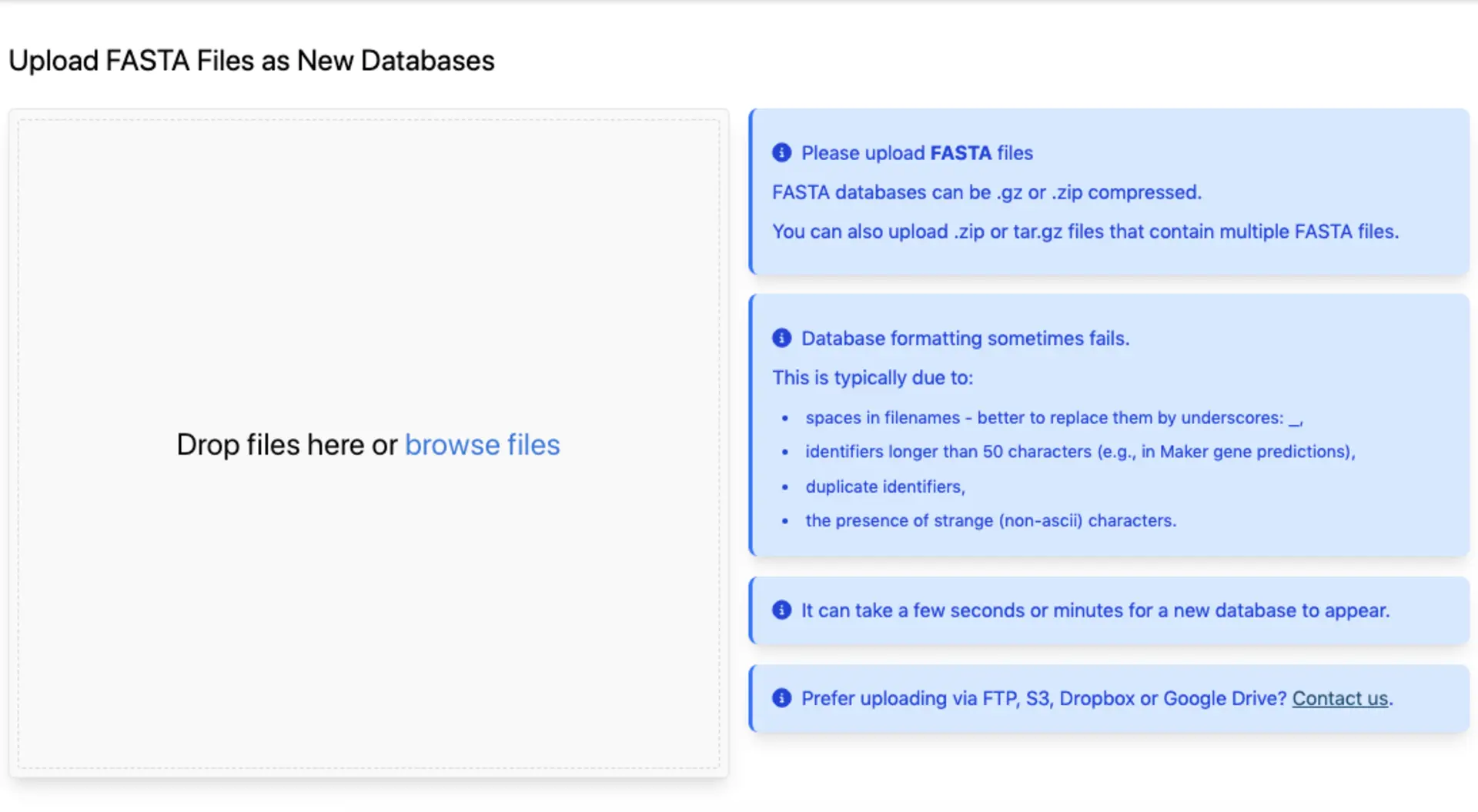 Adding FASTA databases is easy. A simple drag and drop interface and automatic database generation makes adding your data quick and easy